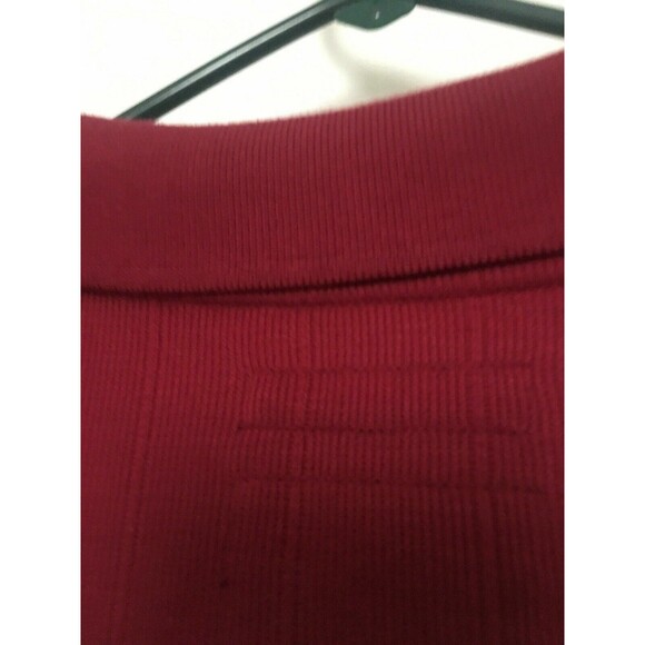 Saddlebred Men's Easy Care Long Sleeve Polo Shirt Size XL Burgundy - Picture 8 of 9